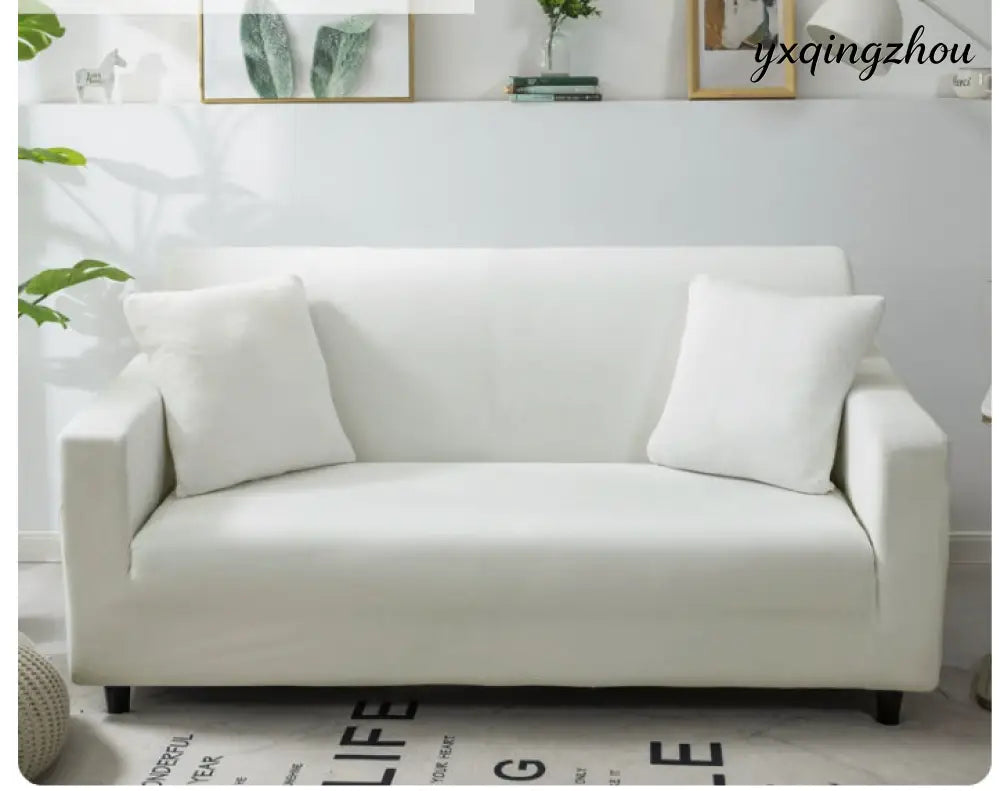 All-Inclusive Stretch Sofa Cover - Double 145 185cm / White