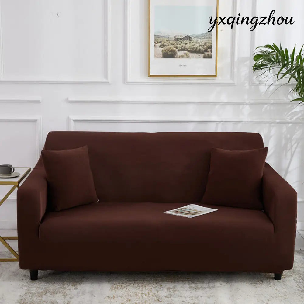 All-Inclusive Stretch Sofa Cover - Single 90 140cm / Dark brown