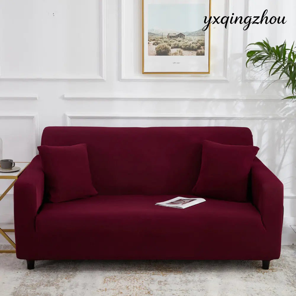 All-Inclusive Stretch Sofa Cover - Single 90 140cm / Wine Red