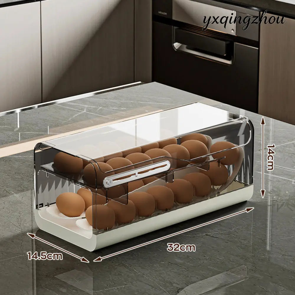 Drop-Resistant Egg Storage Box - Transparent Gray