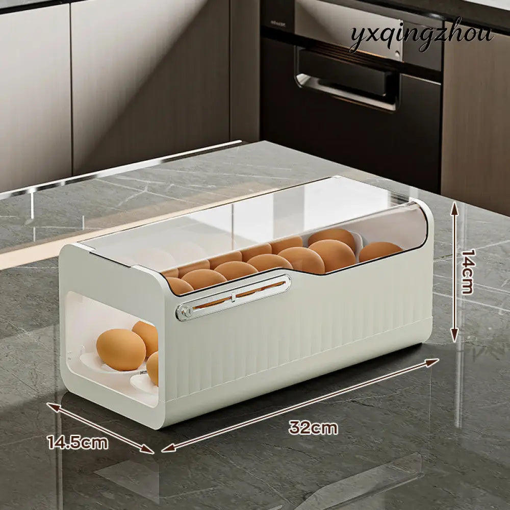 Drop-Resistant Egg Storage Box - White