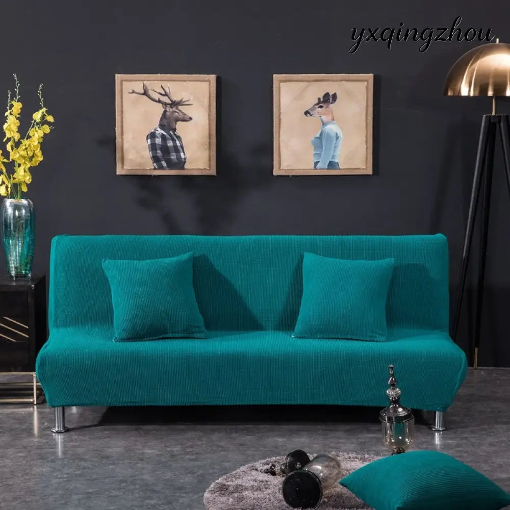 Elastic Sofa Bed Cover - Blue / M