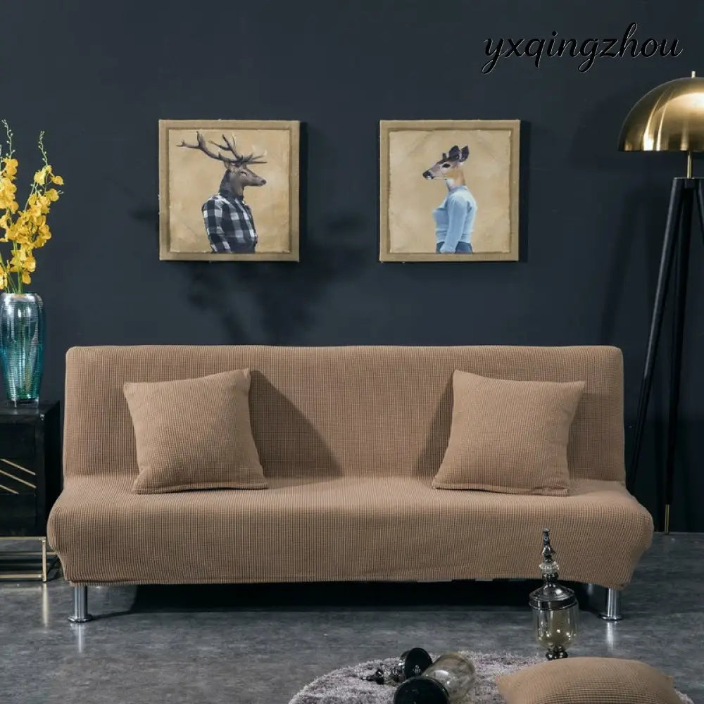 Elastic Sofa Bed Cover - Chocolate / S