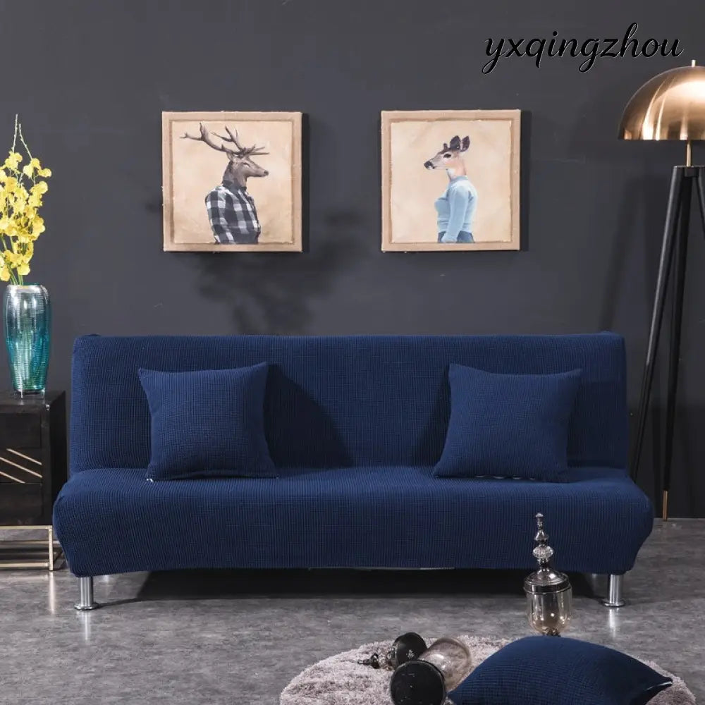 Elastic Sofa Bed Cover - Deep blue / M
