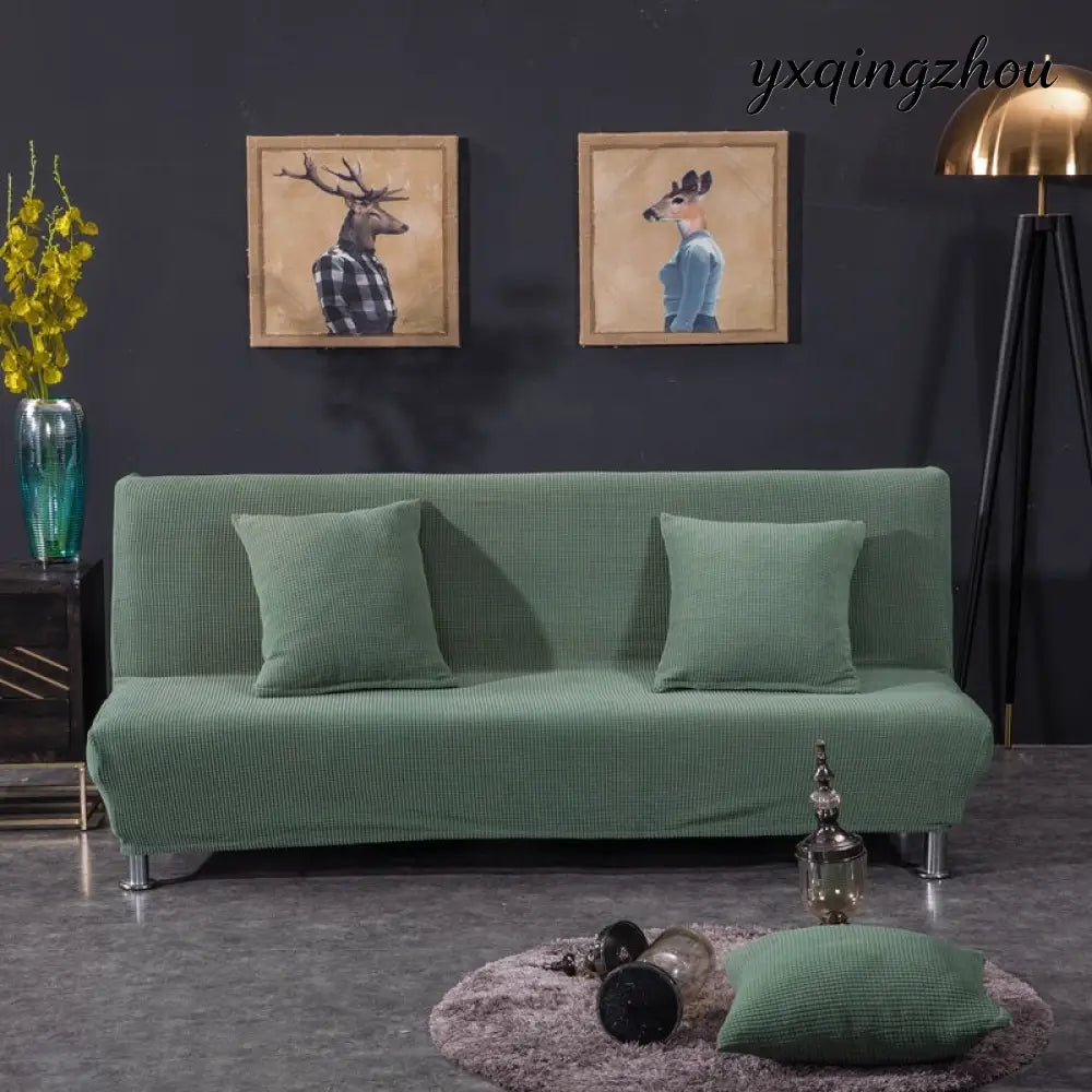 Elastic Sofa Bed Cover - Green / M