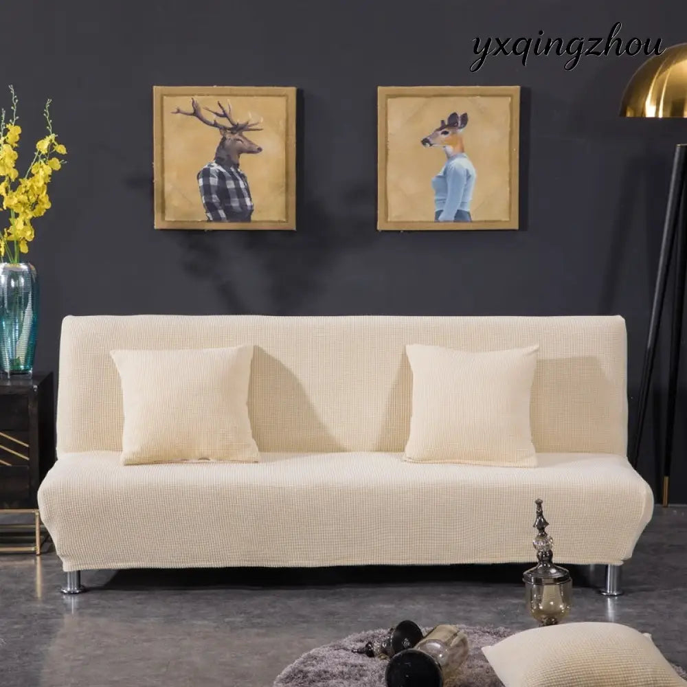 Elastic Sofa Bed Cover - Yellow / M