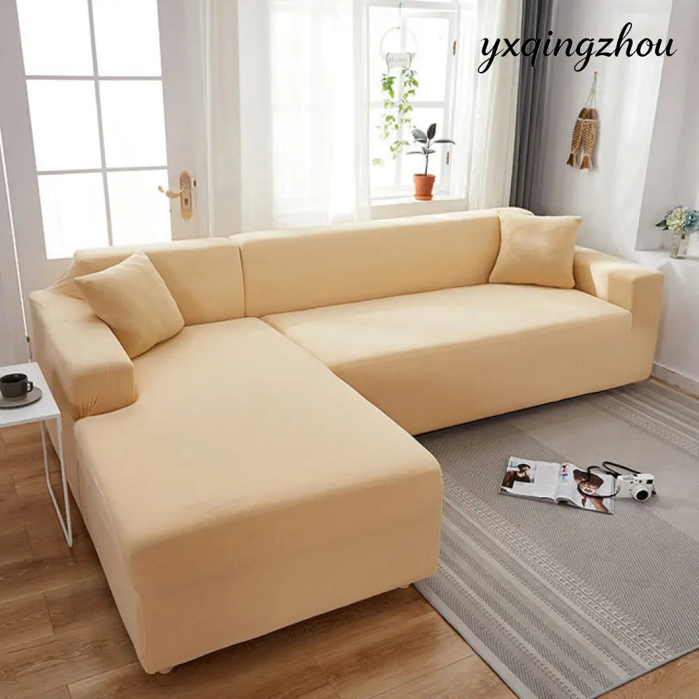 Elastic Stretch Sofa Cover - Beige / 90TO140CM