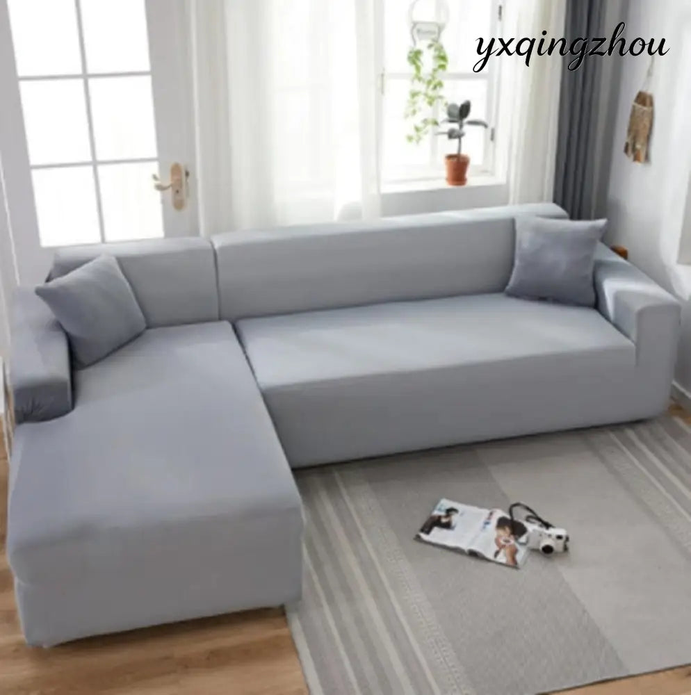 Elastic Stretch Sofa Cover - Soot / 235to310cm