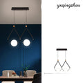 European Multi-Head Dining Pendant Lamp - 2heads black