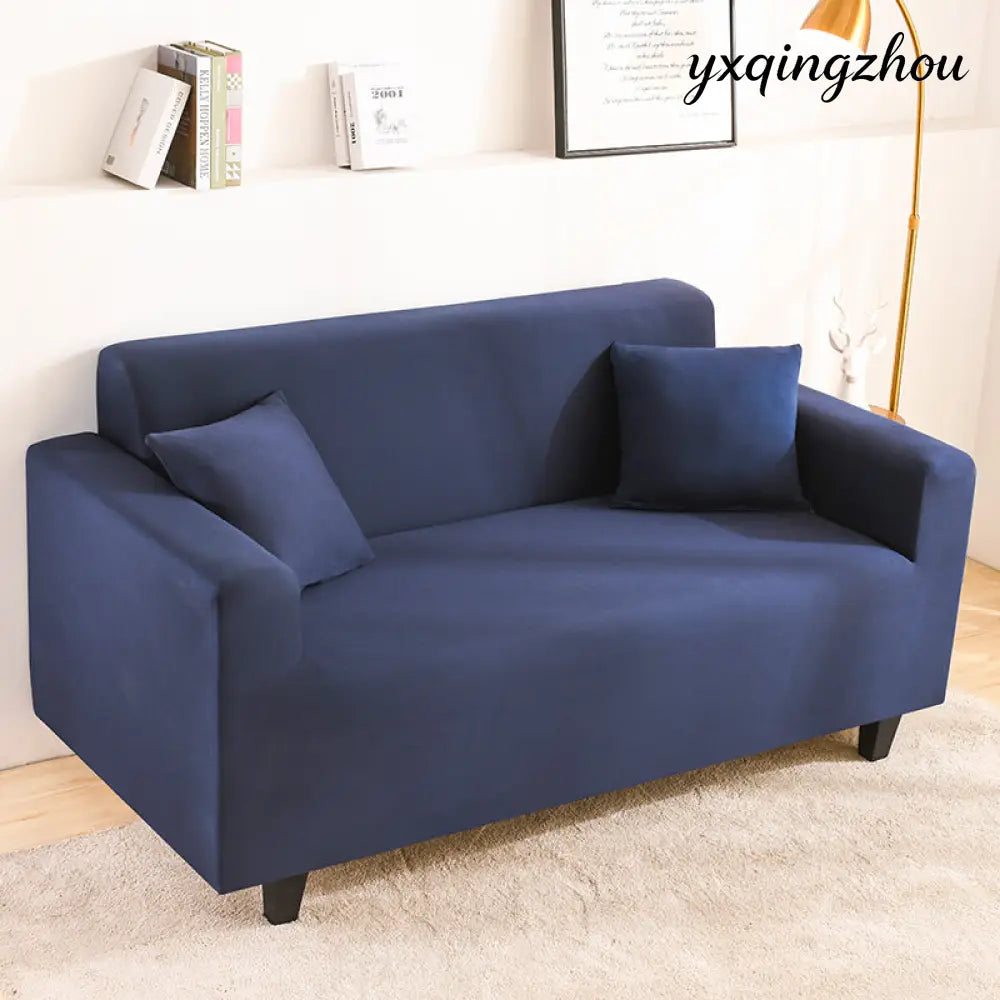 Full Coverage Sofa Cover - Navy Blue / 90X140cm
