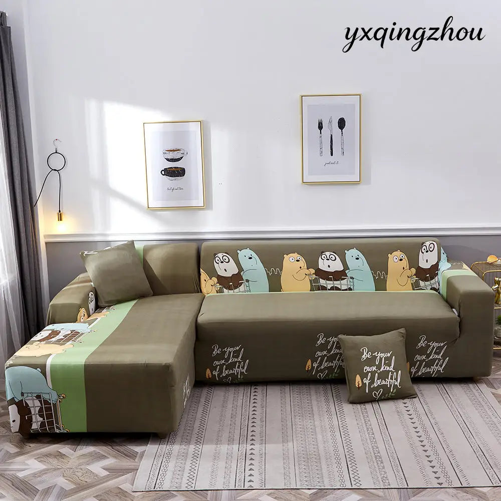 Geometric Print Sofa Cover