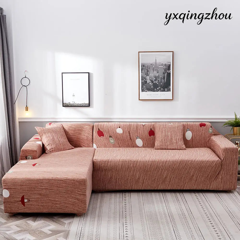 Geometric Print Sofa Cover - H / 235 300