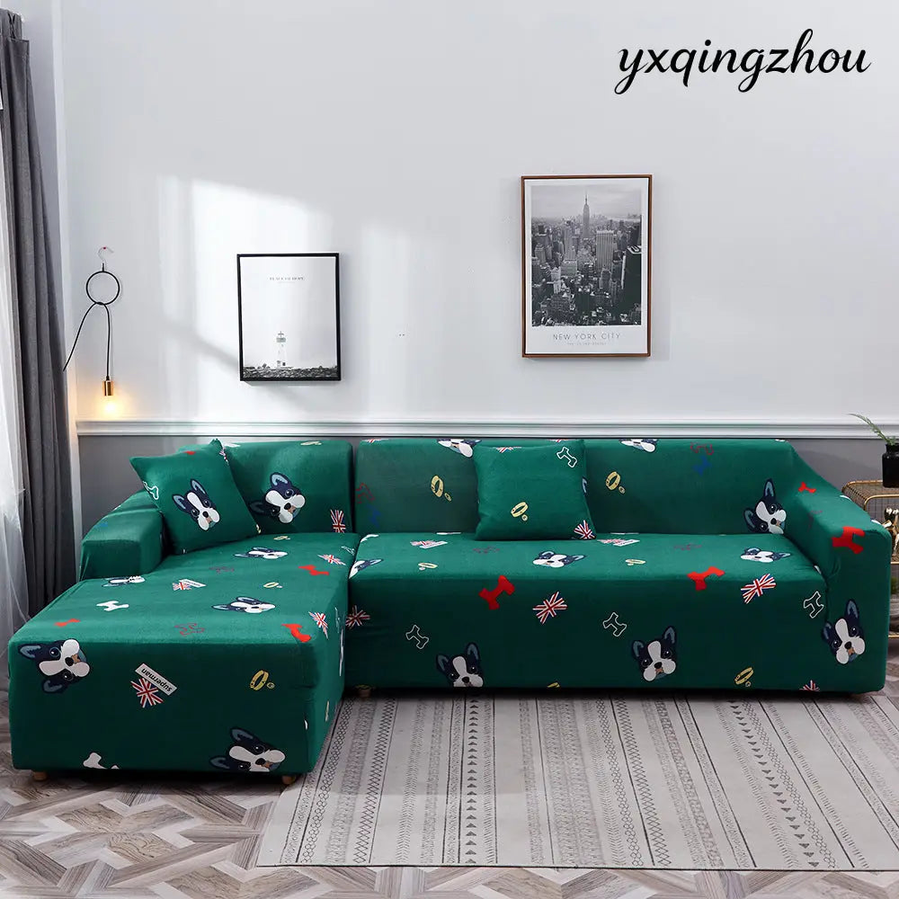 Geometric Print Sofa Cover - M / 145 185