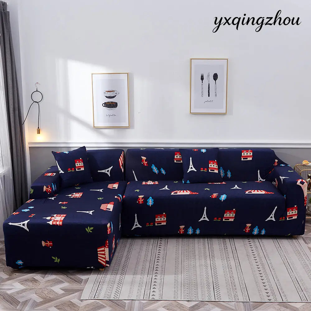 Geometric Print Sofa Cover - N / 145 185