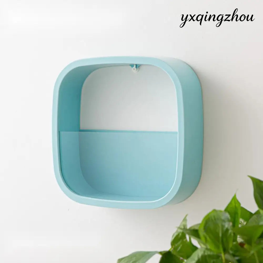 Geometric Wall-Mounted Flower Pot - Blue