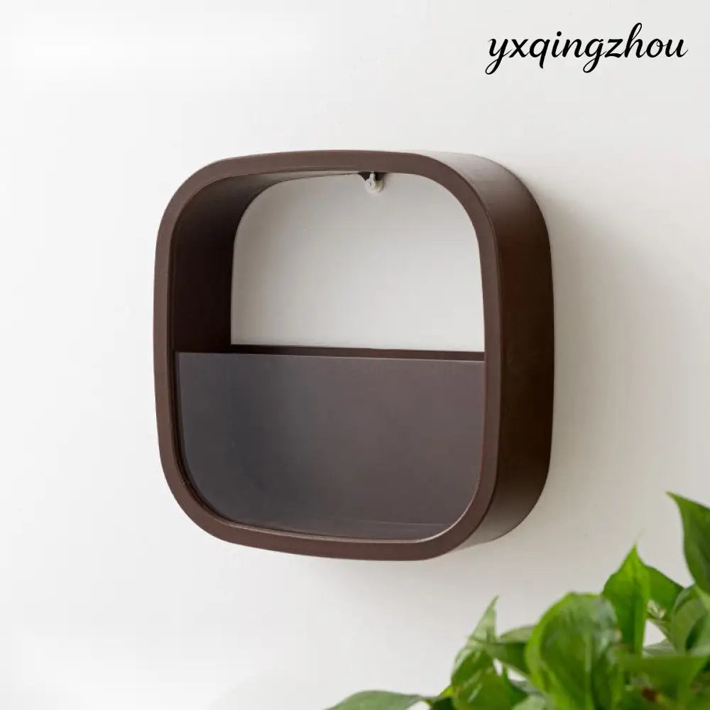 Geometric Wall-Mounted Flower Pot - Coffee