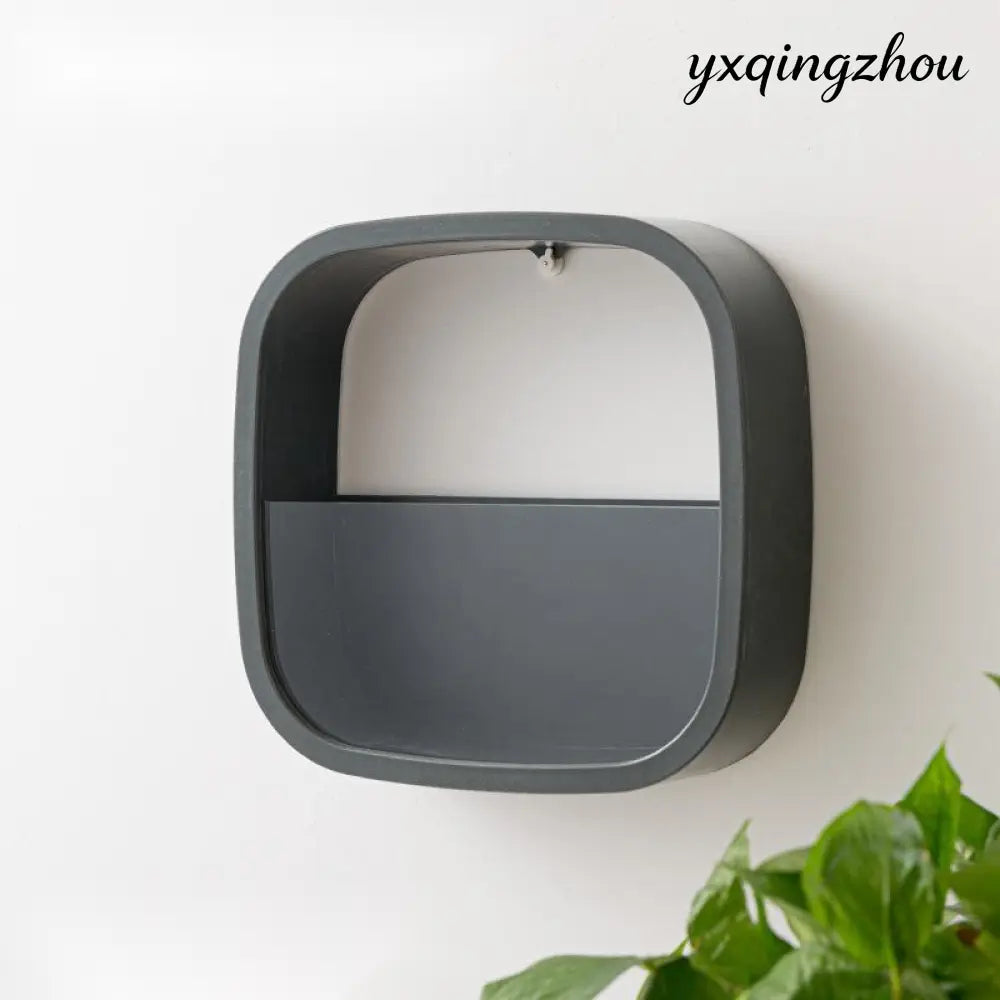 Geometric Wall-Mounted Flower Pot - Grey