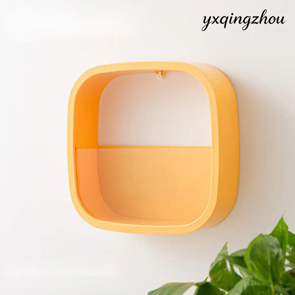 Geometric Wall-Mounted Flower Pot - Orange