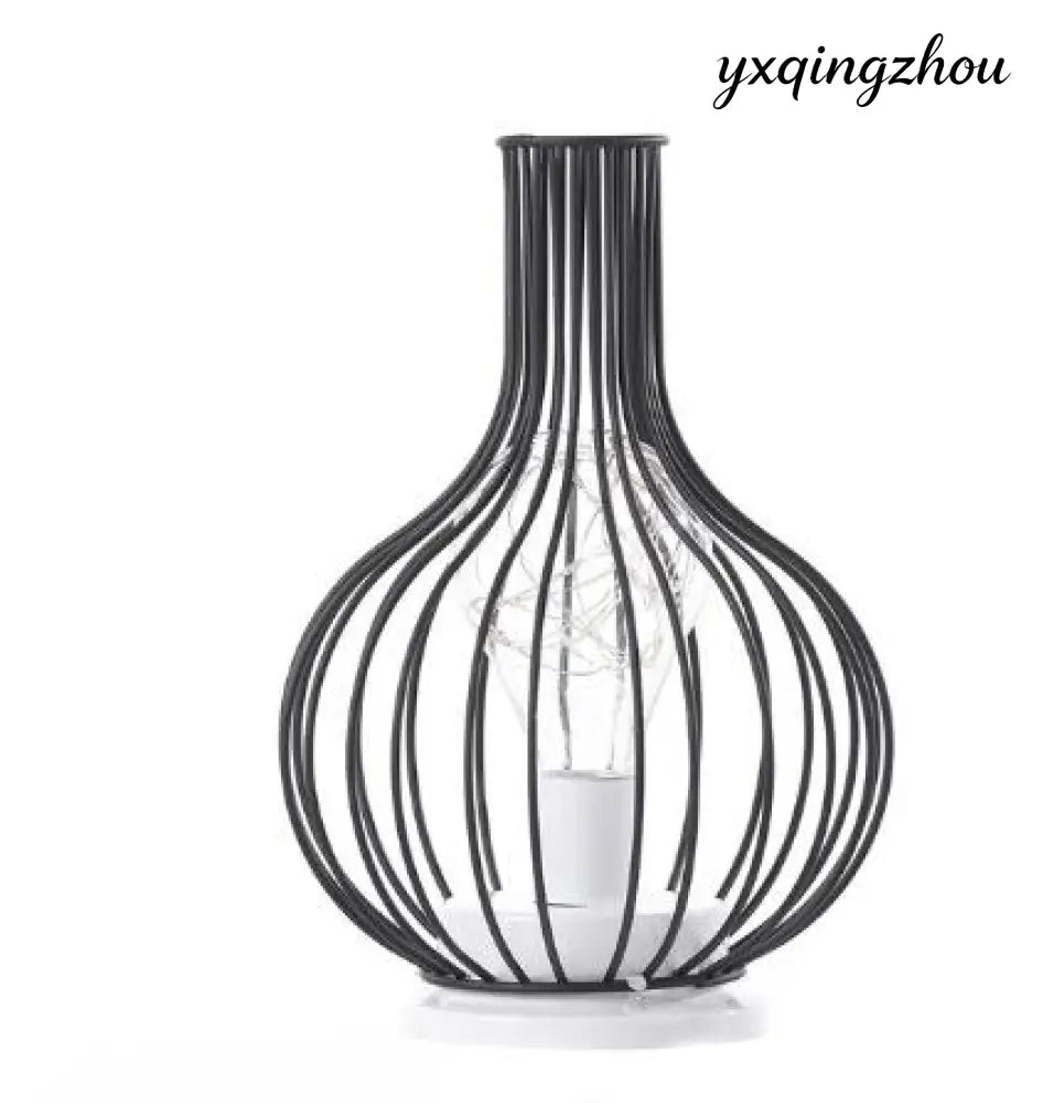 Hollow Iron Bottle Table Lamp - Decanter