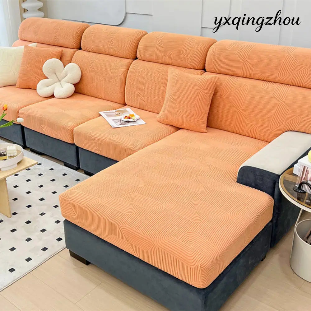 Jacquard Sofa Seat Cover - Melody vitality / Increase S