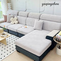 Jacquard Sofa Seat Cover - Melody White Gray / Increase S