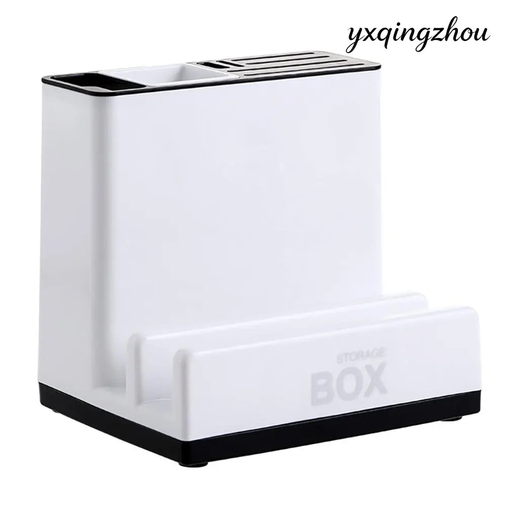 Kitchen Cutlery Storage Rack - White