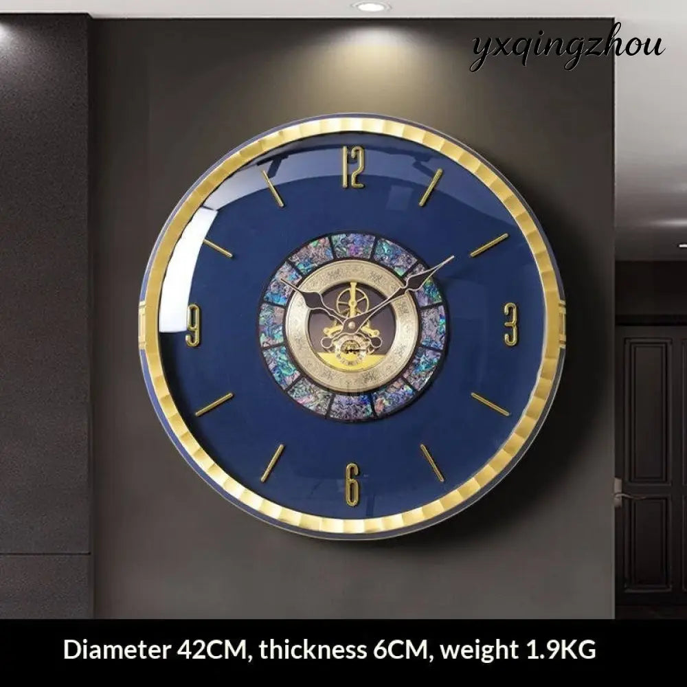 Modern Decorative Wall Clock - Blue