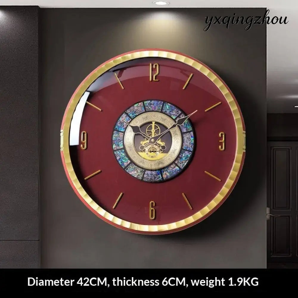 Modern Decorative Wall Clock - Red