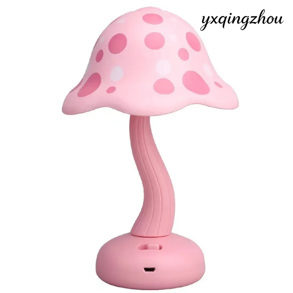 Mushroom USB Night Lamp - 88 1 Pink 2 Gear Light / USB