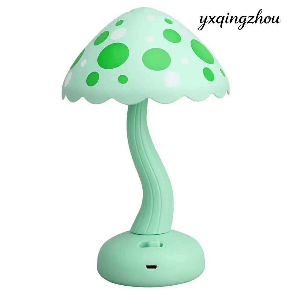 Mushroom USB Night Lamp - 88 2 Green 2 Gear Light / USB