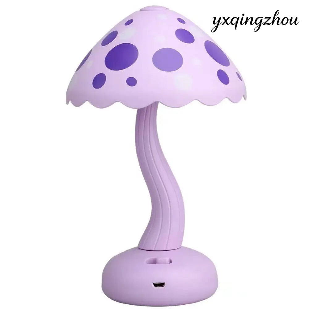 Mushroom USB Night Lamp - 88 2 Purple 2 Gear Light / USB