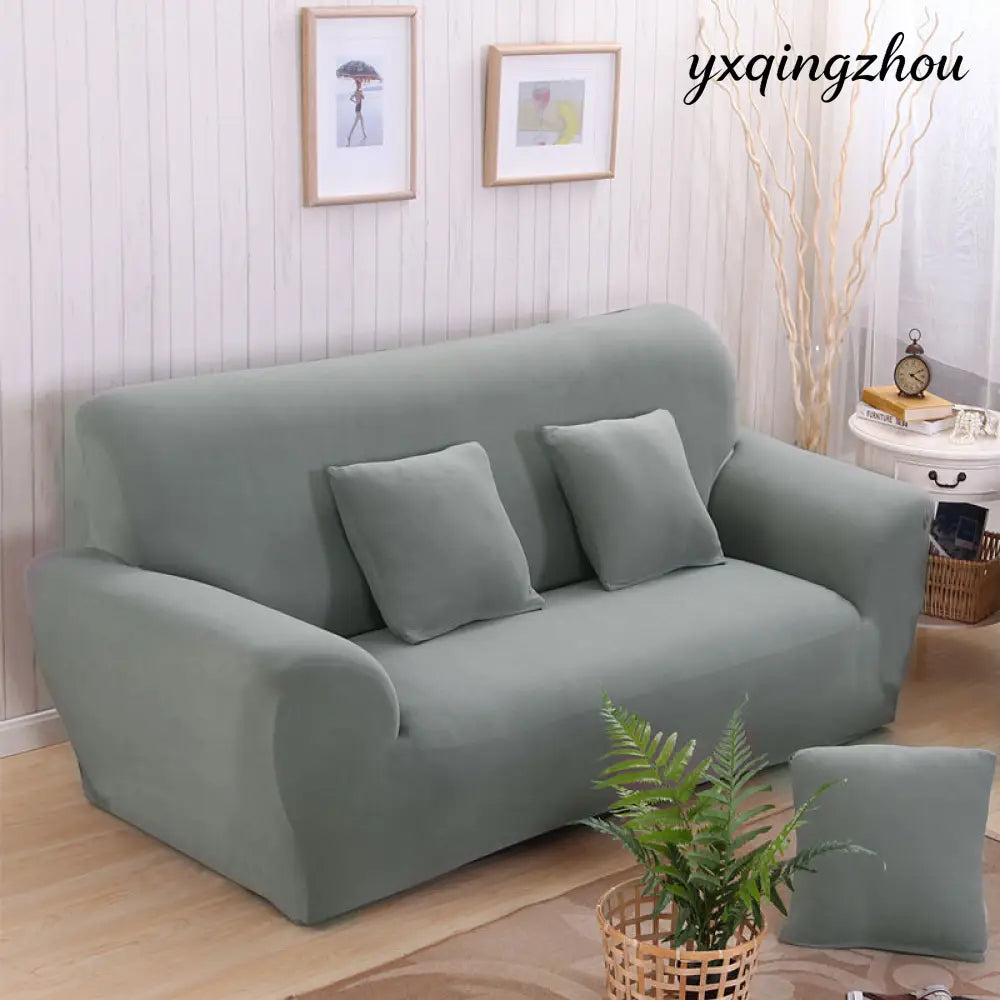 Non-Slip Floral Sofa Cover - Silver grey / 1seat