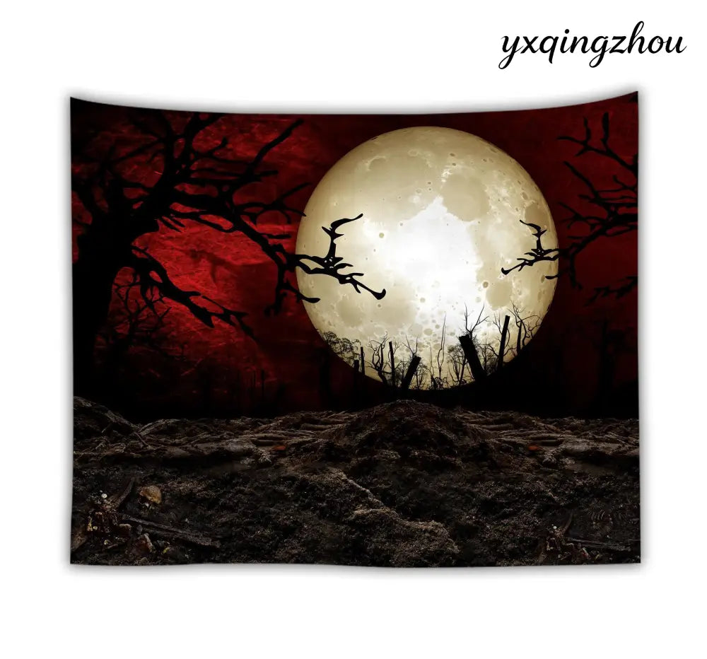 Ocean Moon Wall Tapestry - Bstyle / 150x150cm