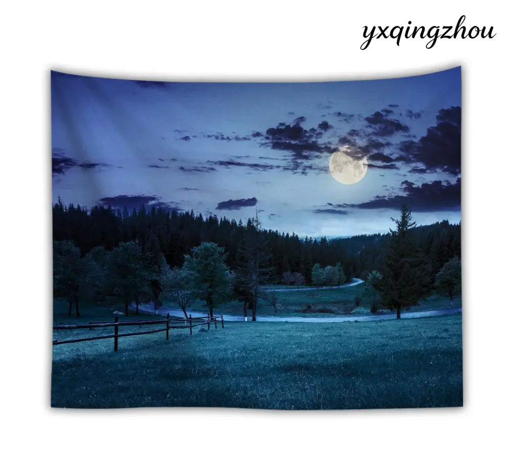 Ocean Moon Wall Tapestry - Dstyle / 150x200cm