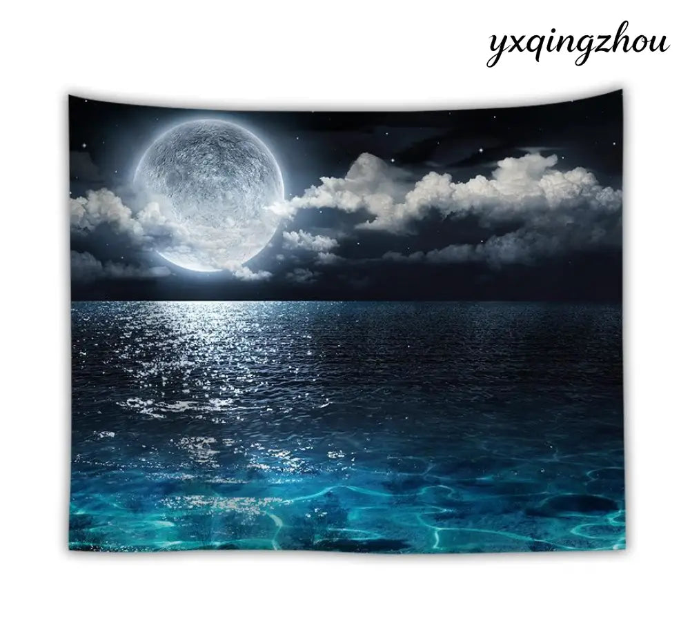 Ocean Moon Wall Tapestry - Istyle / 150x100cm
